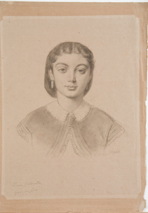 Portrait de Lina SAND-Calamatta par son père, Luigi Calamatta, 1866
