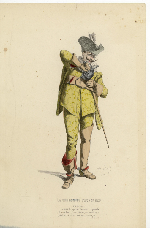 Personnage de Masques et Bouffons - La comEdie de proverbeS “FIERABRAS", Maurice Sand, 1860