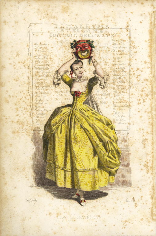 Personnage de Masques et Bouffons - LA COMEDIE, Maurice Sand, 1860