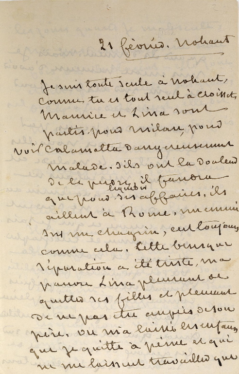 Lettre autographe signée de George SAND à Gustave FLAUBERT_0