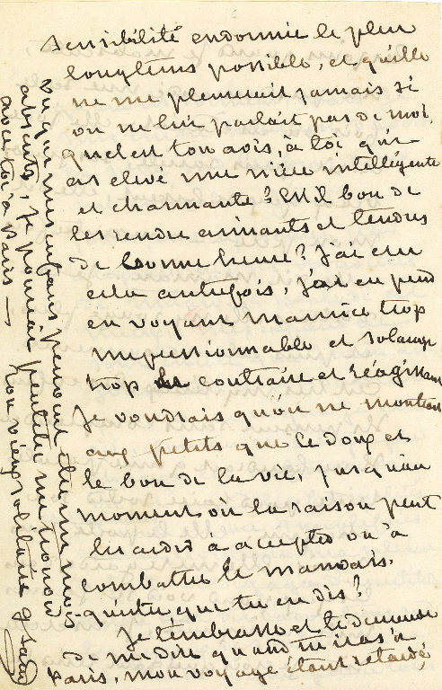Lettre autographe signée de George SAND à Gustave FLAUBERT_3