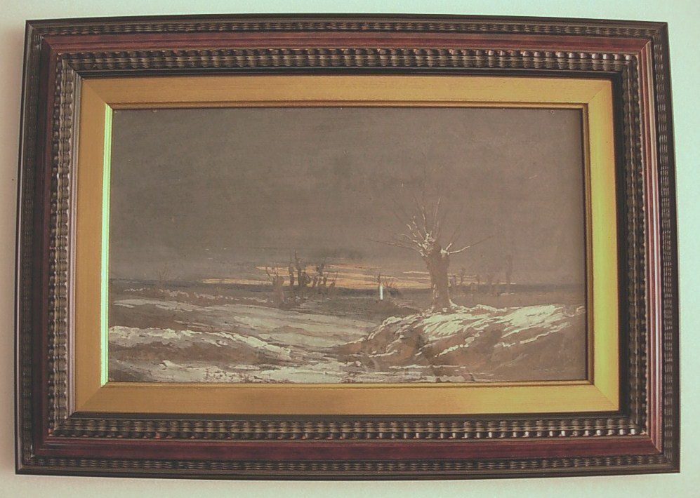 Paysage de neige près de Nohant, Maurice Sand