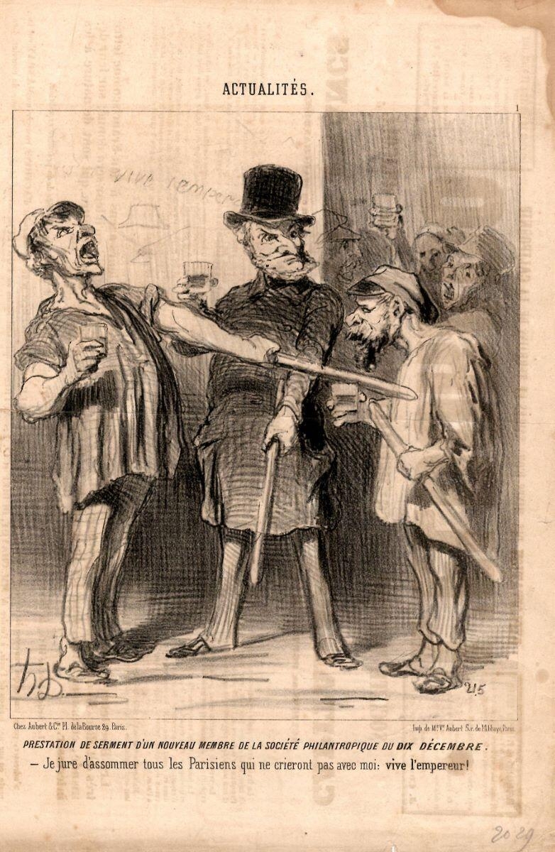 Prestation de serment d'un nouveau memble de la société philantropique du dix décembre._0