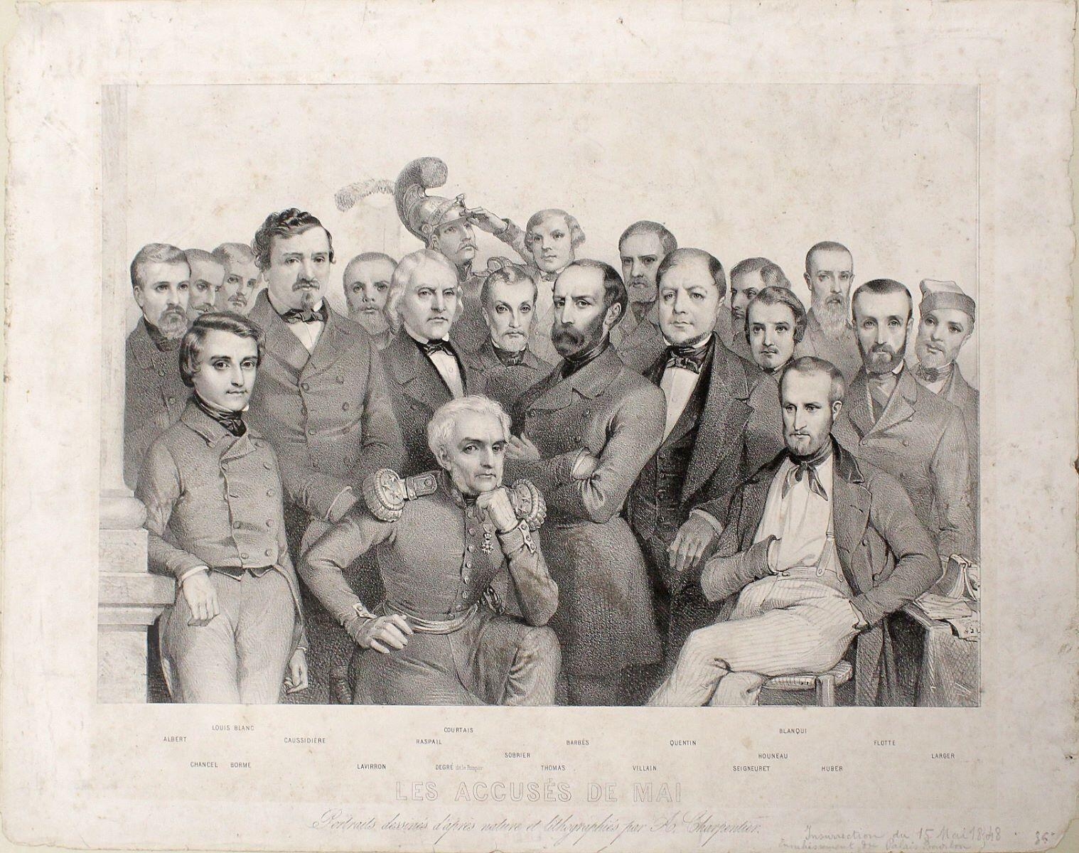 Les accusés de mai, André-Amédée Charpentier-Bosio, Vers 1848