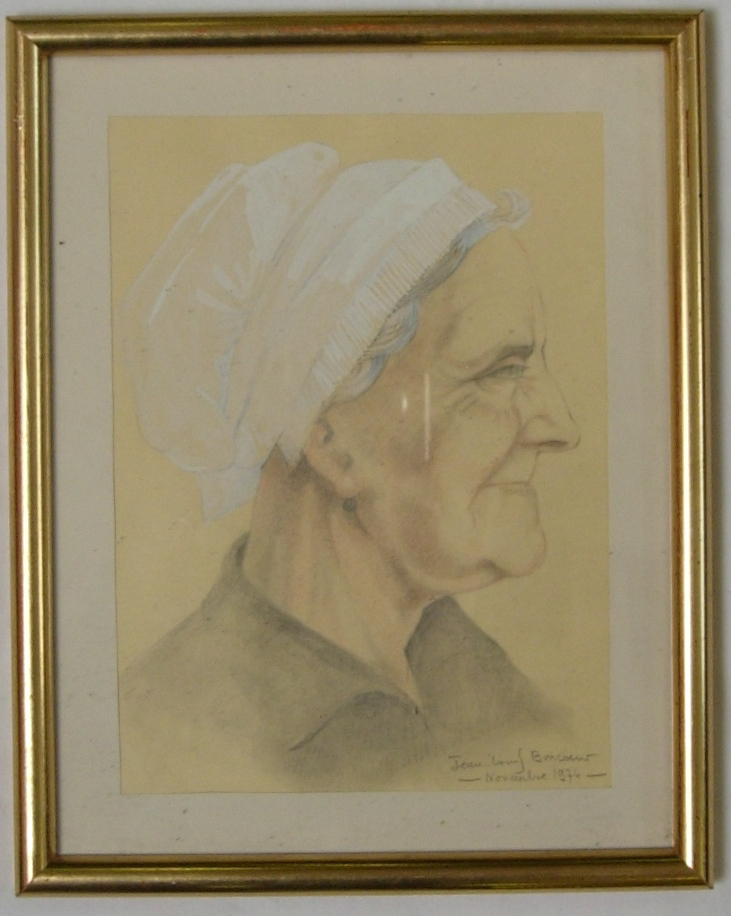 Vieille femme berrichonne, Jean-Louis Boncoeur, 1974