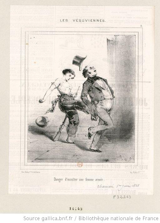 Les Vésuviennes, Le Charivari, Edouard de Beaumont, 1848