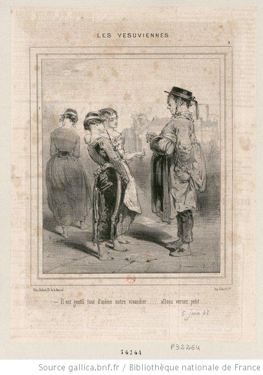 Les Vésuviennes, Le Charivari, Edouard de Beaumont, 1848