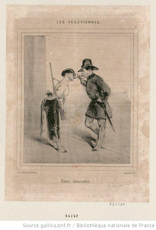 Les Vésuviennes, Le Charivari, Edouard de Beaumont, 1848