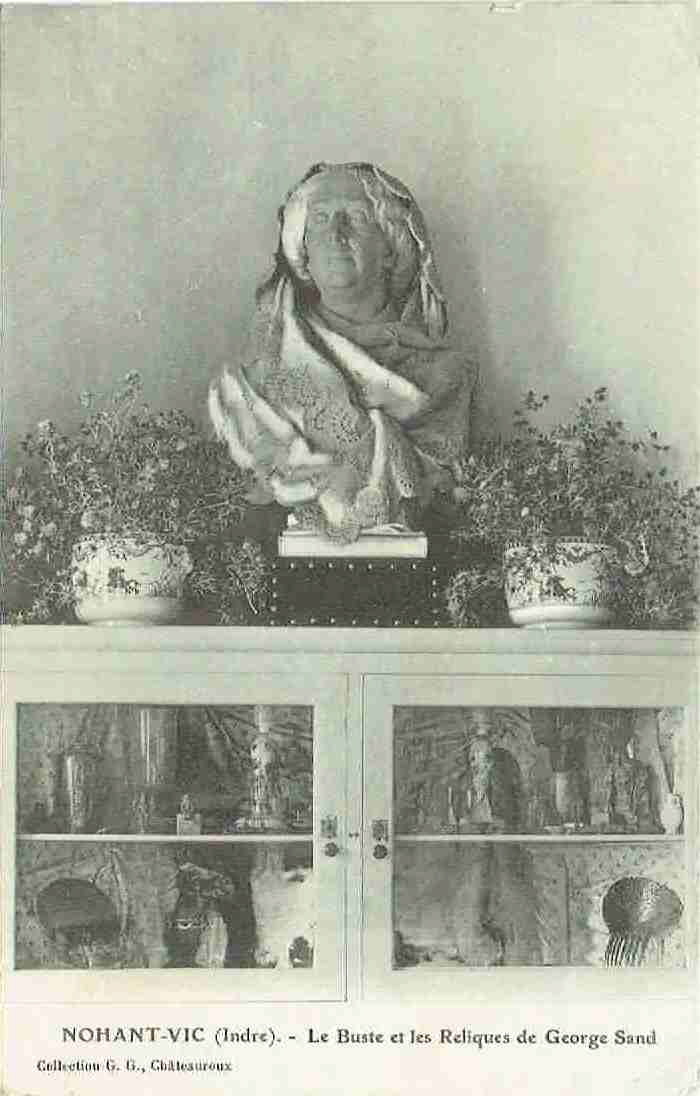 Nohant-Vic (Indre) ; Le Buste et les Reliques de George SAND_0