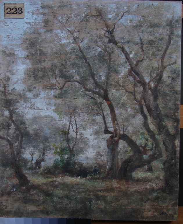 Oliviers et caroubiers, environ de Roquebrune., Emmanuel Lansyer, 1893