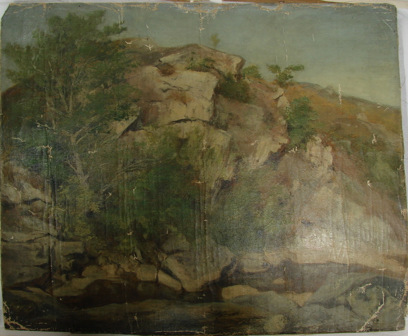 Bord de la Bernoise Mondon., Emmanuel Lansyer, 1861