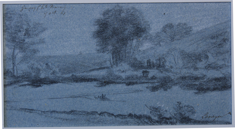 A Gençay (Haute-Vienne). (Titre inscrit), Emmanuel Lansyer, 1861
