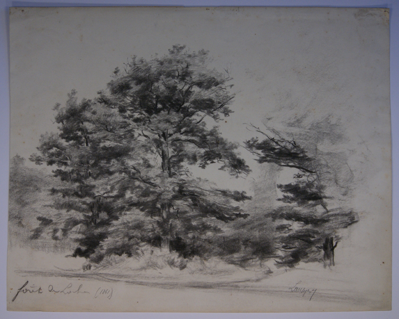 Forêt de Loches. (Titre inscrit), Emmanuel Lansyer, 1861