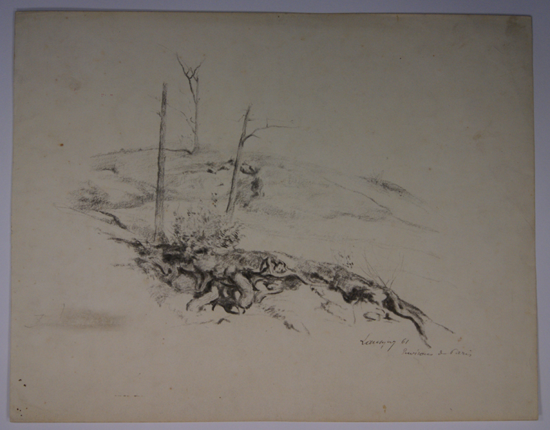 Terrain à Clamart (environs de Paris). (Titre inscrit), Emmanuel Lansyer, 1861