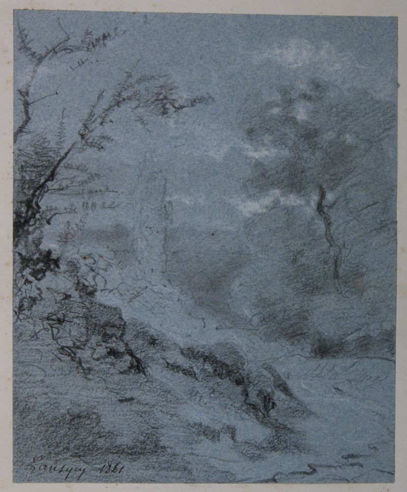 A Gençay (Haute-Vienne). (Titre inscrit), Emmanuel Lansyer, 1861