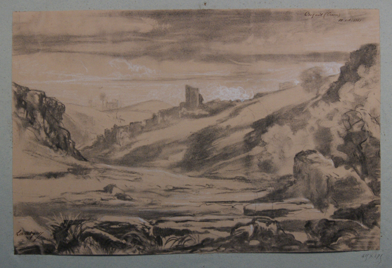 A Crozant (Creuse). (Titre inscrit), Emmanuel Lansyer, 1861