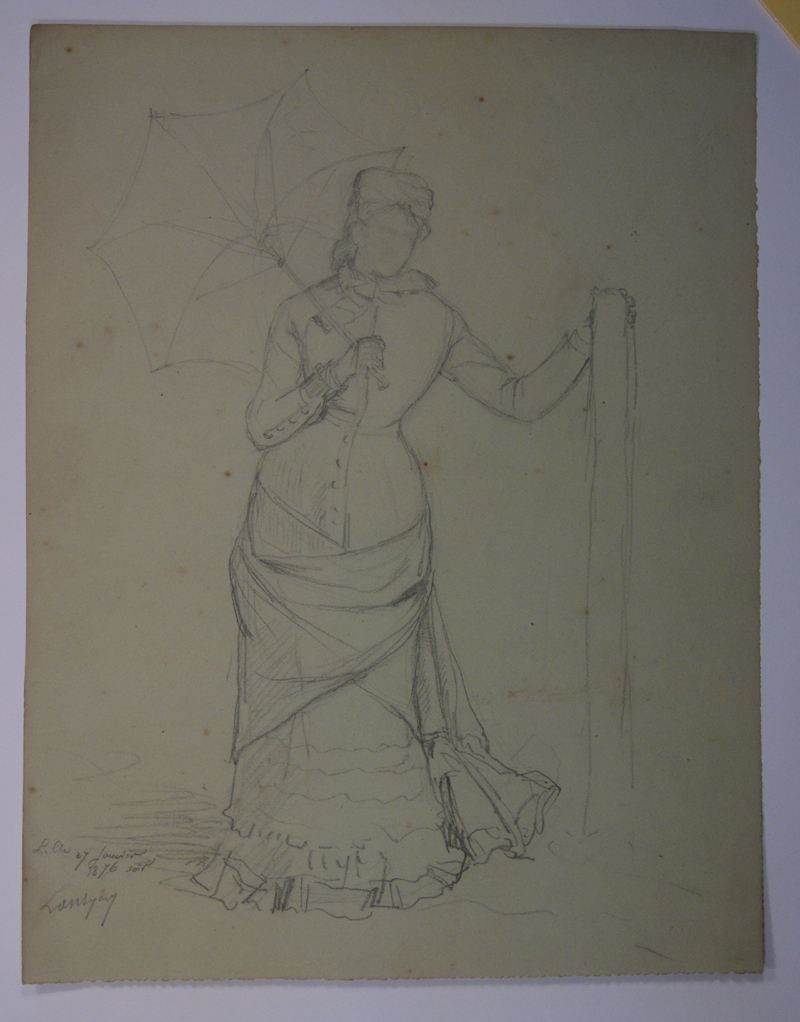 Etude de femme. (Titre factice), Emmanuel Lansyer, 1876