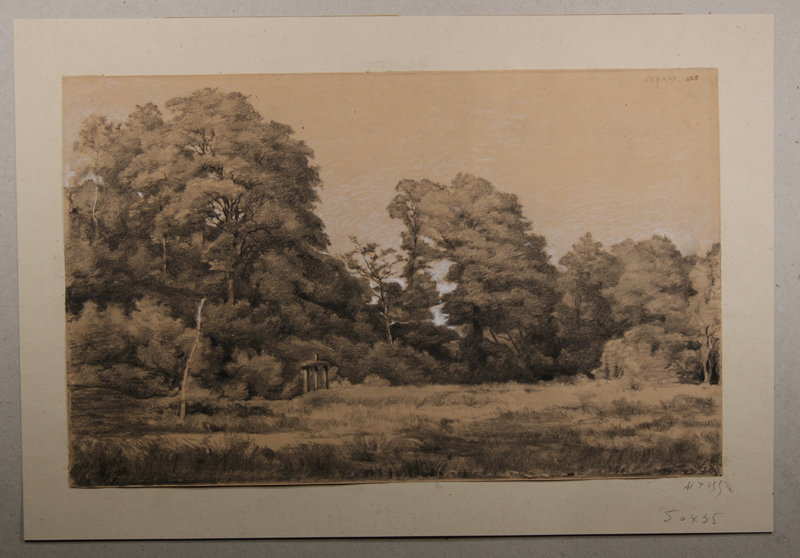 Vieux saules à Cernay. (Titre inscrit), Emmanuel Lansyer, 1862