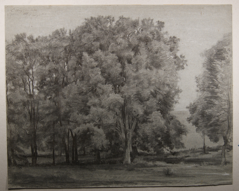 Chênes de l’Estang près Loches. (Titre inscrit), Emmanuel Lansyer, 1861