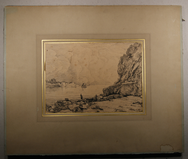 Le grand port à Plomac’h. (Titre inscrit), Emmanuel Lansyer, 1875