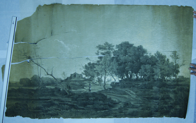 Un poste au bord de la mer. (Titre inscrit), Emmanuel Lansyer, 1862