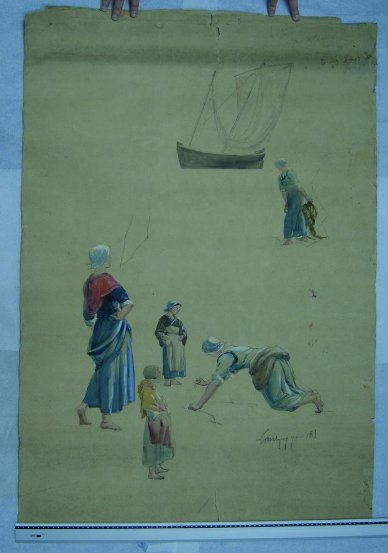 Etudes de 5 figures. (Titre factice), Emmanuel Lansyer, 19e siècle