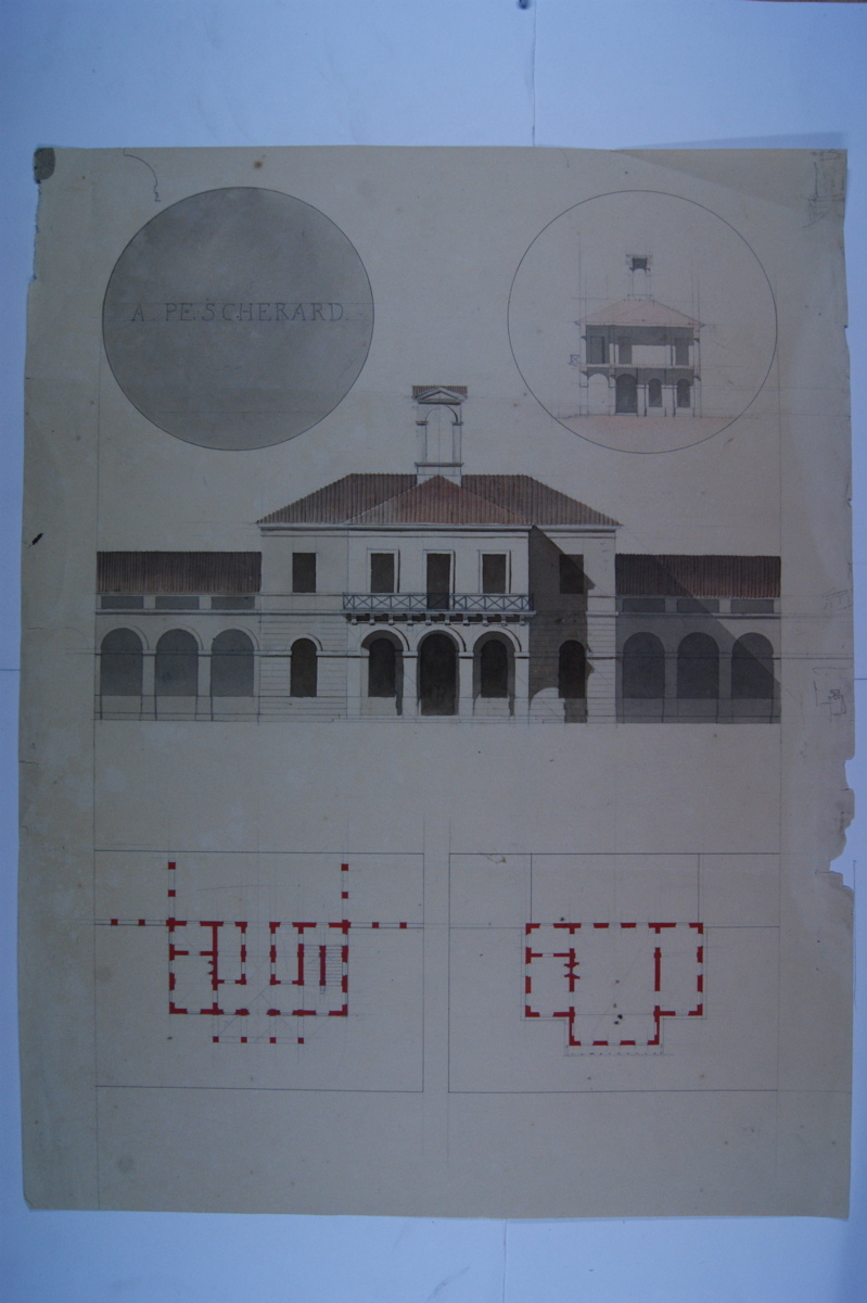 Plans au sol, en coupe et en élévation d'une maison. (titre factice)_0