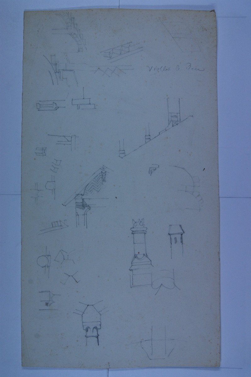 Vingt-six dessins : colonnes, frontons, appareillages, etc. (titre factice)_0