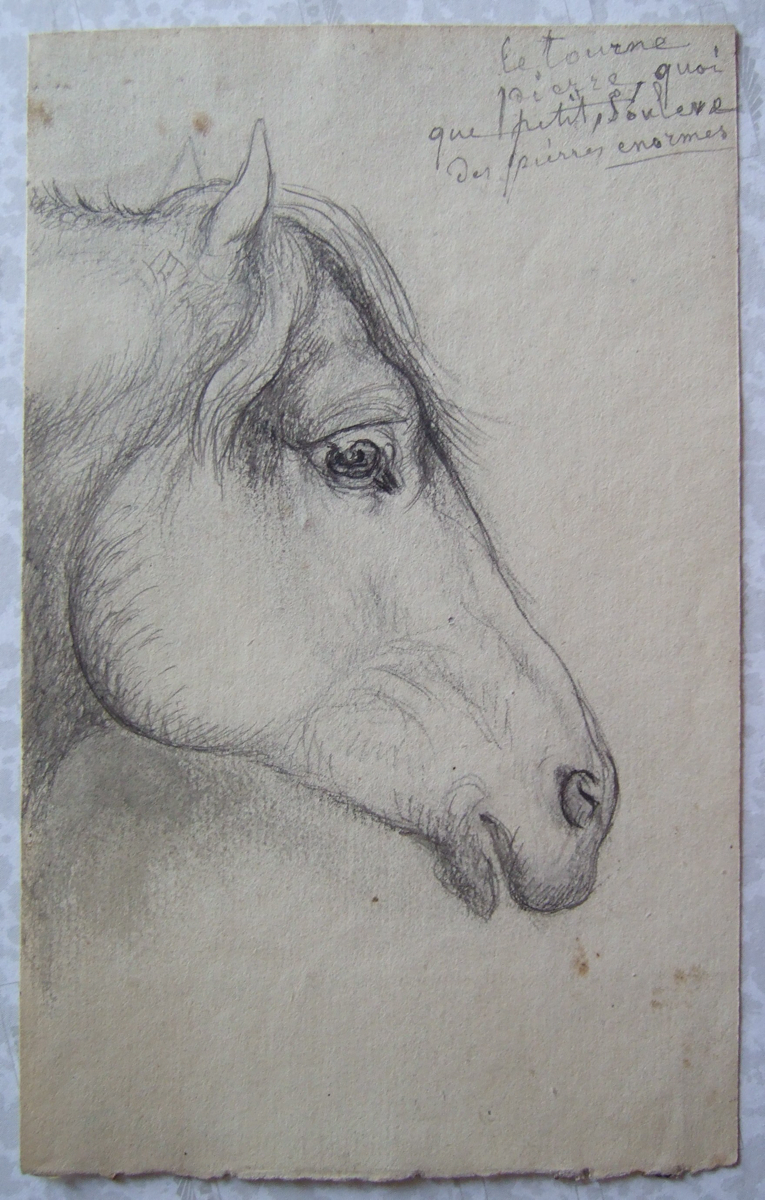 Tête de cheval. (titre factice), Brivet, 19e siècle