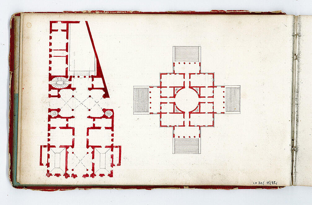 Carnet de dessins d'architecture, Alfred Pescherard, 1826
