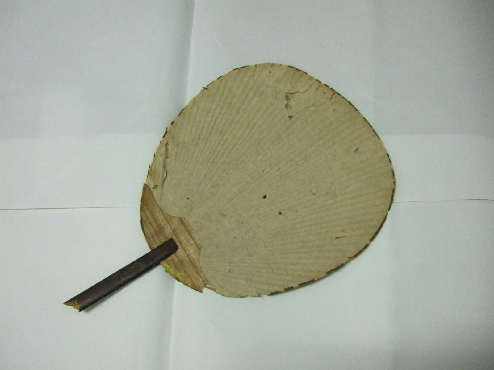 Eventail japonais carré avec un livre ouvert, un autre fermé et un parasol rouge pour décor. (titre factice)_1
