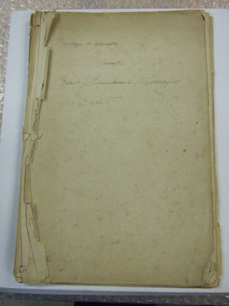 Paysages et souvenirs. Sonnets (titre inscrit)_0