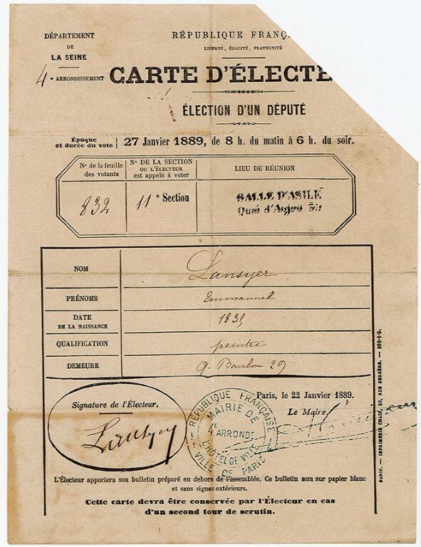 Cartes d'électeur et lettre d'inscription électorale d'Emmanuel Lansyer (titre factice)_5