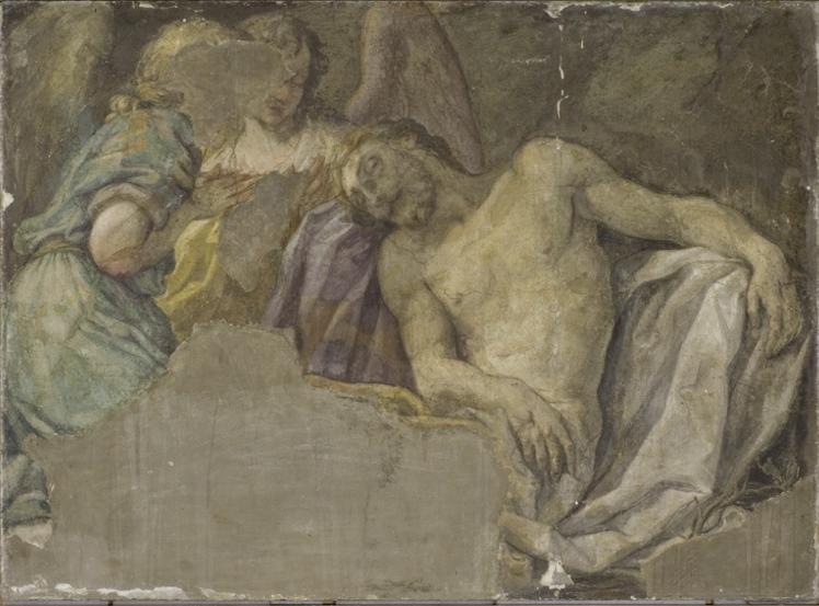 Le Christ mort et deux anges_0