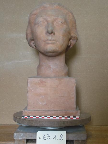 Tête de femme avec chignon, Alfred Jean Halou, 1ère moitié 20e siècle