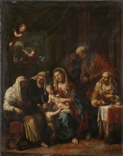 Sainte famille avec Jean-Baptiste, Elisabeth Zacharie Anne et Joachim_0