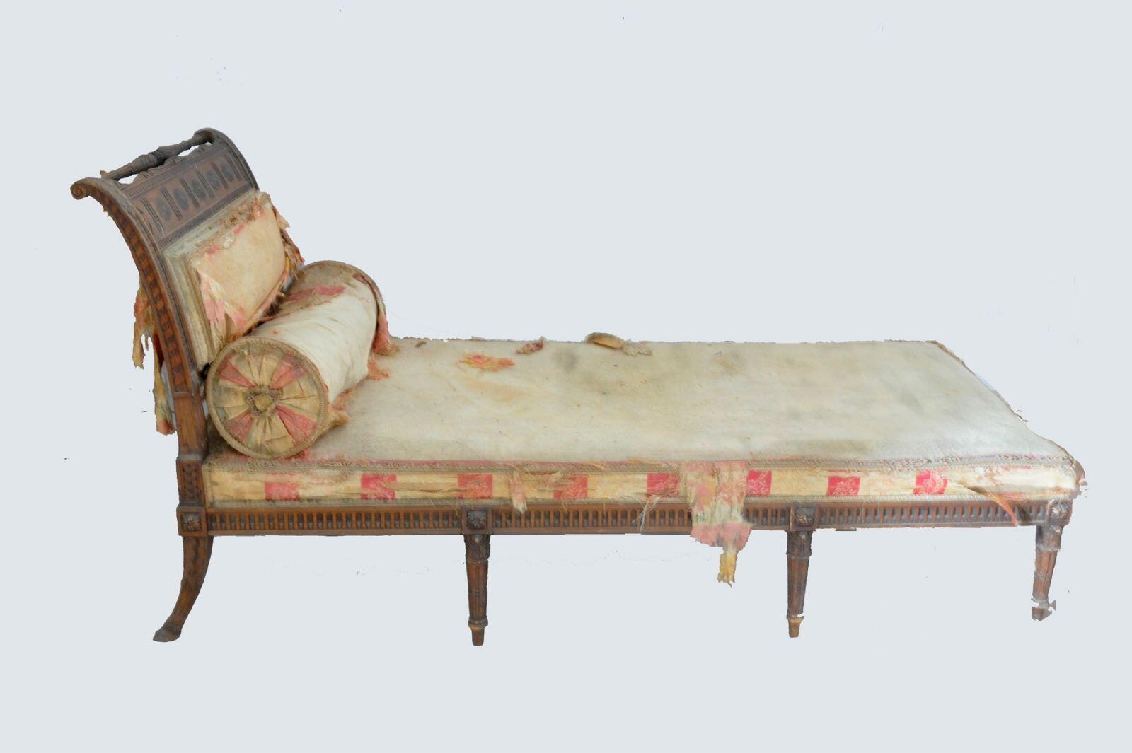 Chaise longue Louis XVI, coussin chasuble_0