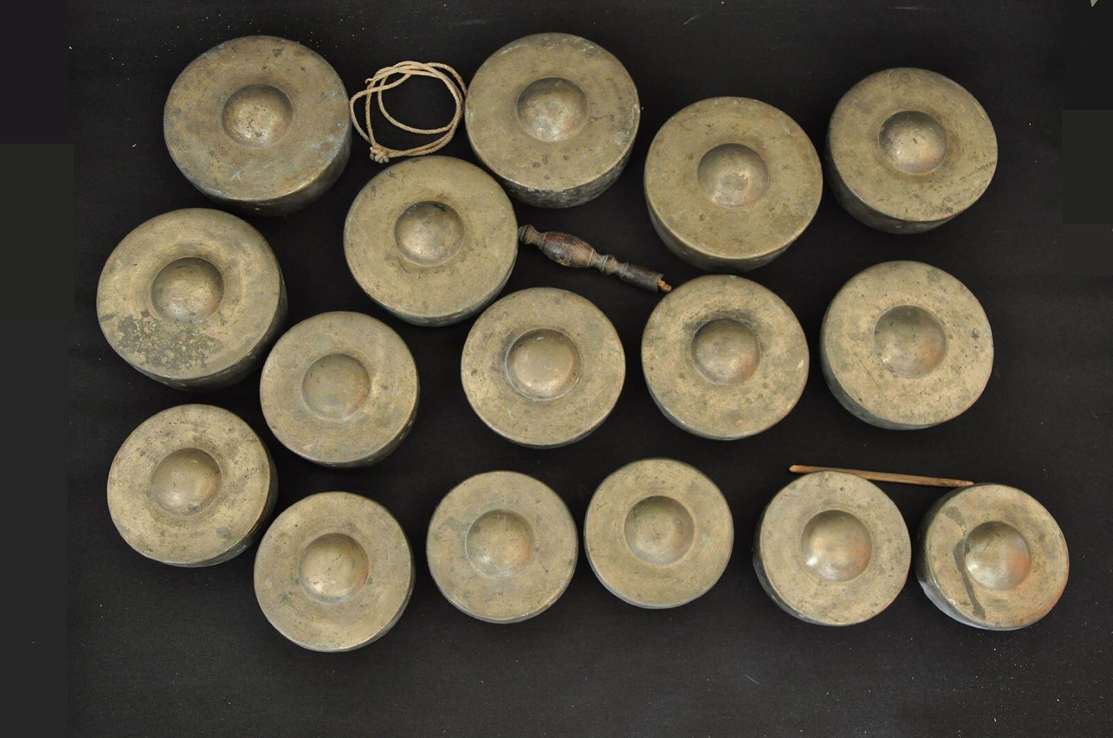 Carillon de 16 gong avec support en bois_1