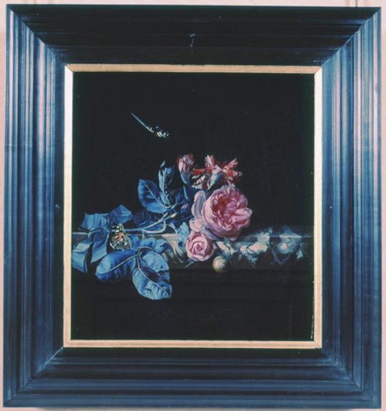 Bouquet de roses, Willem van Aelst, 1663 achevé