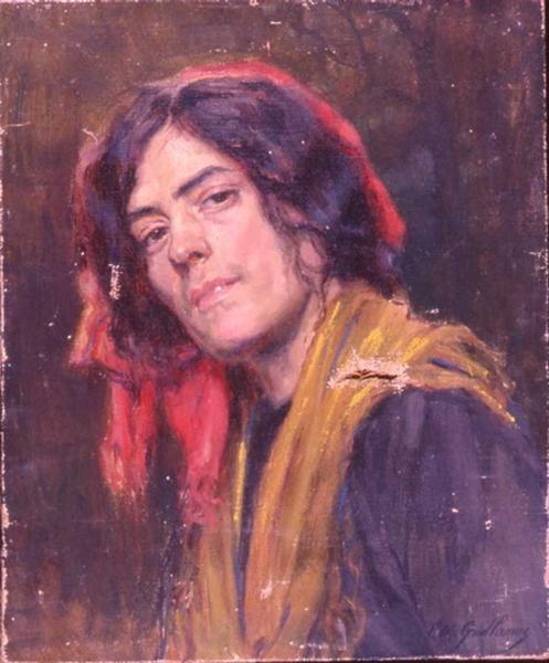 Portrait d'une gitane, Guillaume Rose-Marie, 4e quart 19e siècle, 20e siècle