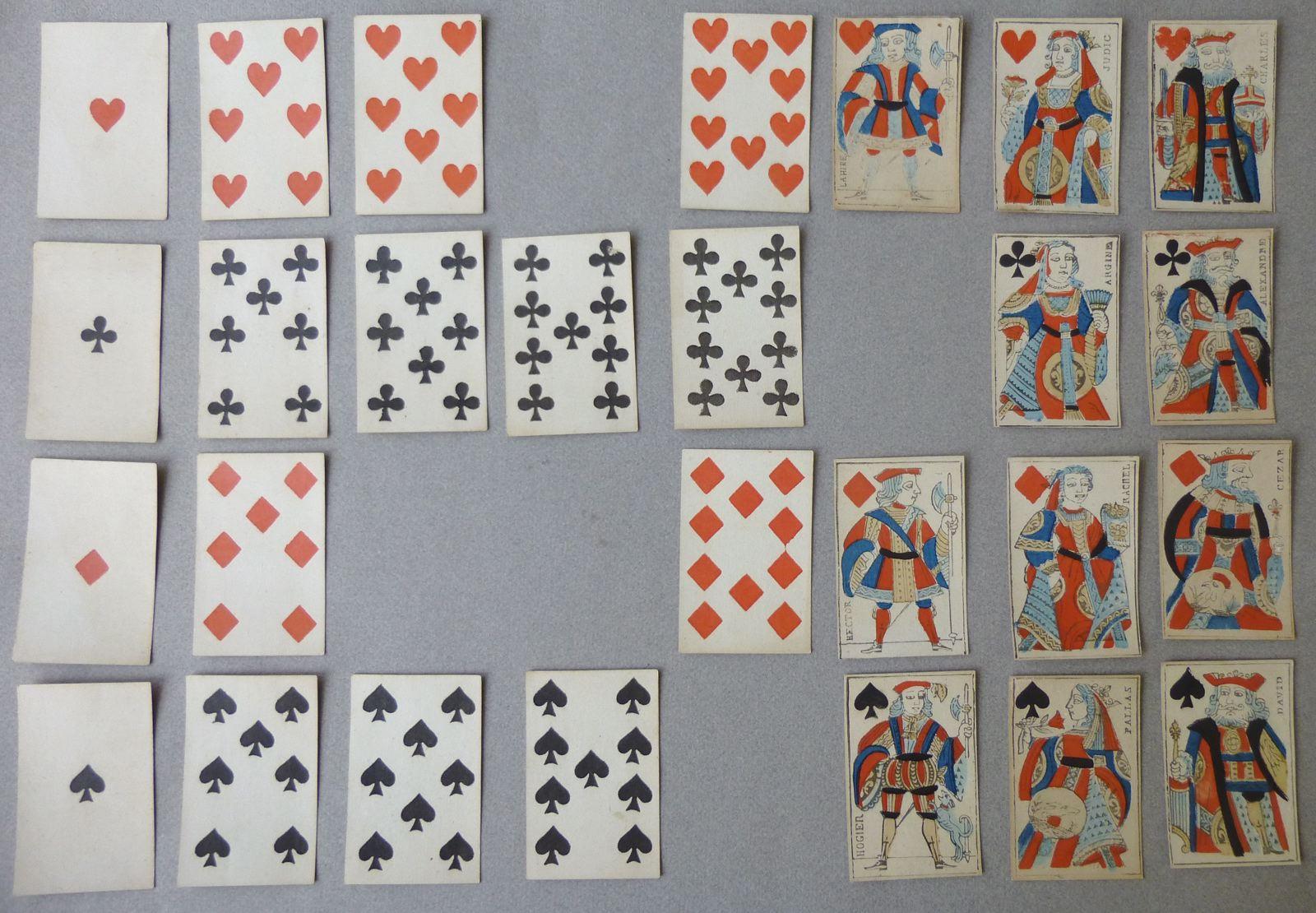 Jeu de piquet au portrait de Paris, 1798-1808