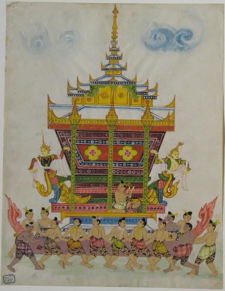 Scène de fête : char de procession_0
