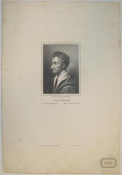 Portrait de Pierre de Ronsard, Julien, 1ère moitié 19e siècle