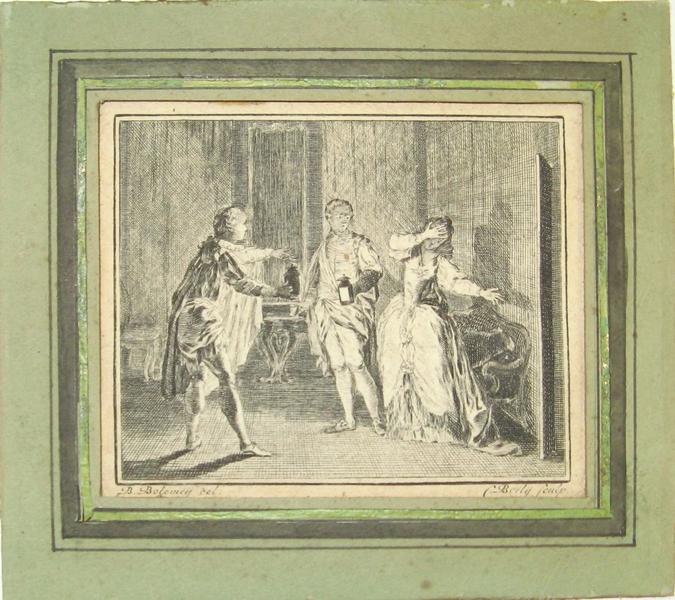 Scène de théâtre, Benjamin Samuel Bolomey, 2e moitié 18e siècle