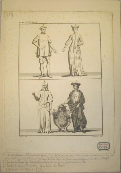 Portrait d'un Mathurin, de Jeanne de Vendôme, de Pierre des Essarts et de Marie de Rully_0