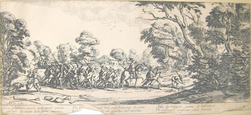 Les Misères et les Malheurs de la guerre (09) : Découverte des malfaiteurs, Jacques Callot, 1633