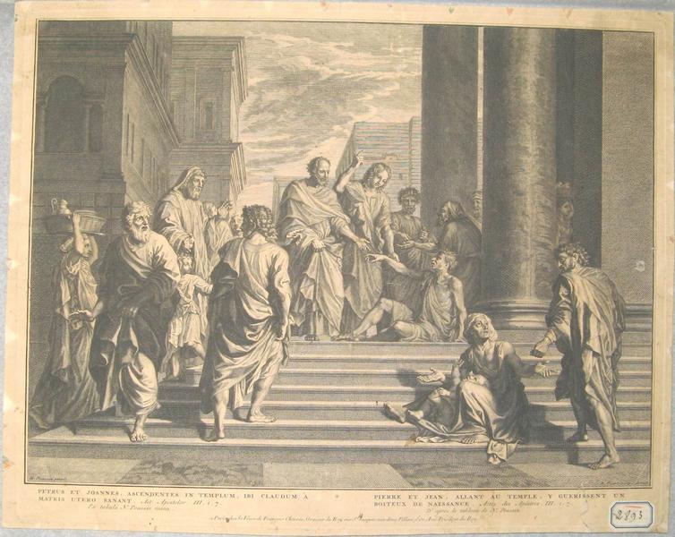 Pierre et Jean, allant au Temple, y guérissent un boiteux de naissance_0