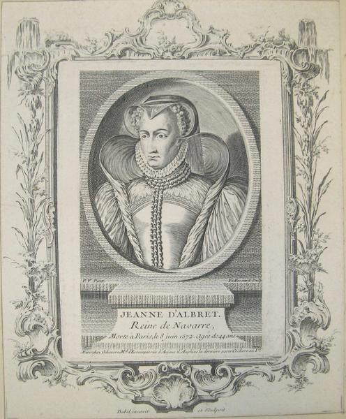 Portrait de Jeanne d'Albret, Etienne Fessard, 2e quart 18e siècle