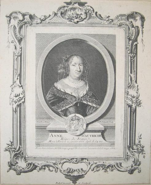 Portrait d'Anne d'Autriche, Pierre Edme Babel, 2e quart 18e siècle