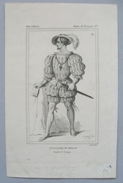 Portrait de Guillaume Du Bellay, Léopold Massard, 19e siècle
